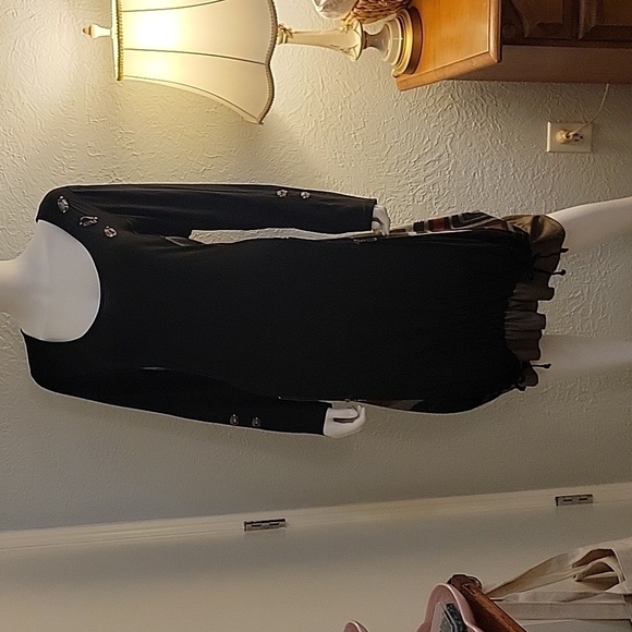 Darkwin Black Turkish Artsy Designer Long Sleeve Grunge Dress - Picture 3 of 13